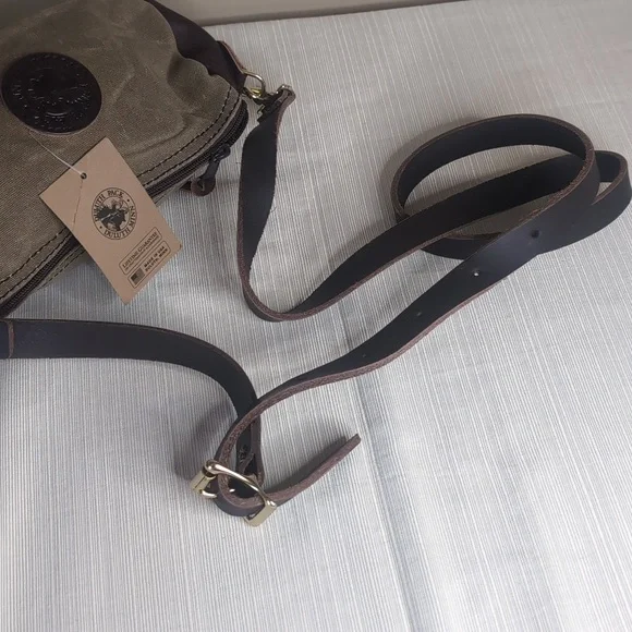 NWT Grab-N-Go Duluth Pack in Olive Green Canvas & Brown Leather - Picture 8 of 9